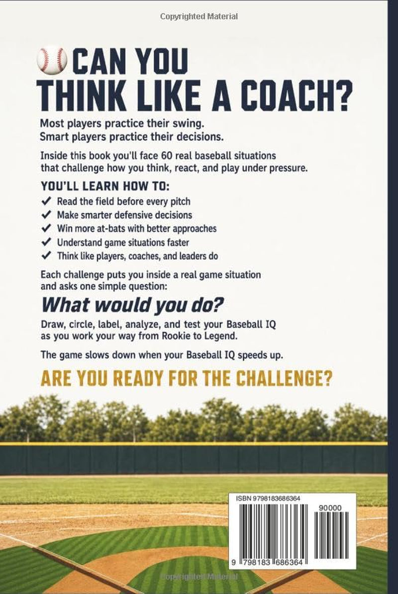 Baseball IQ Challenge Playbook for Kids: Visual Baseball Challenges, Smart Plays & Real Game Decisions for Young Athletes Ages 8–14