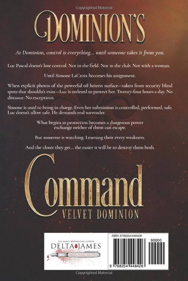 Dominion's Command: A Dark Protector Romantic Suspense (Velvet Dominion)
