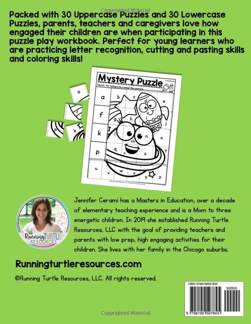 Letter Alphabet Puzzles Activity Book Ages 3-6: Letter Recognition for Preschoolers