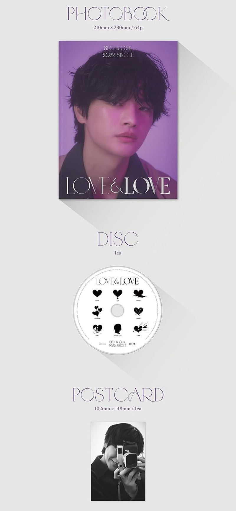 Love & Love - incl. 64pg Photobook, Postcard, 4-Cut Photo + Photocard