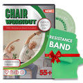 Chair Workout DVD for Seniors 55+ with Resistance Band Included – Easy Low Impact Seated Exercise Program for Strength, Balance, Mobility & Daily Energy – Senior Fitness Home Workout Kit
