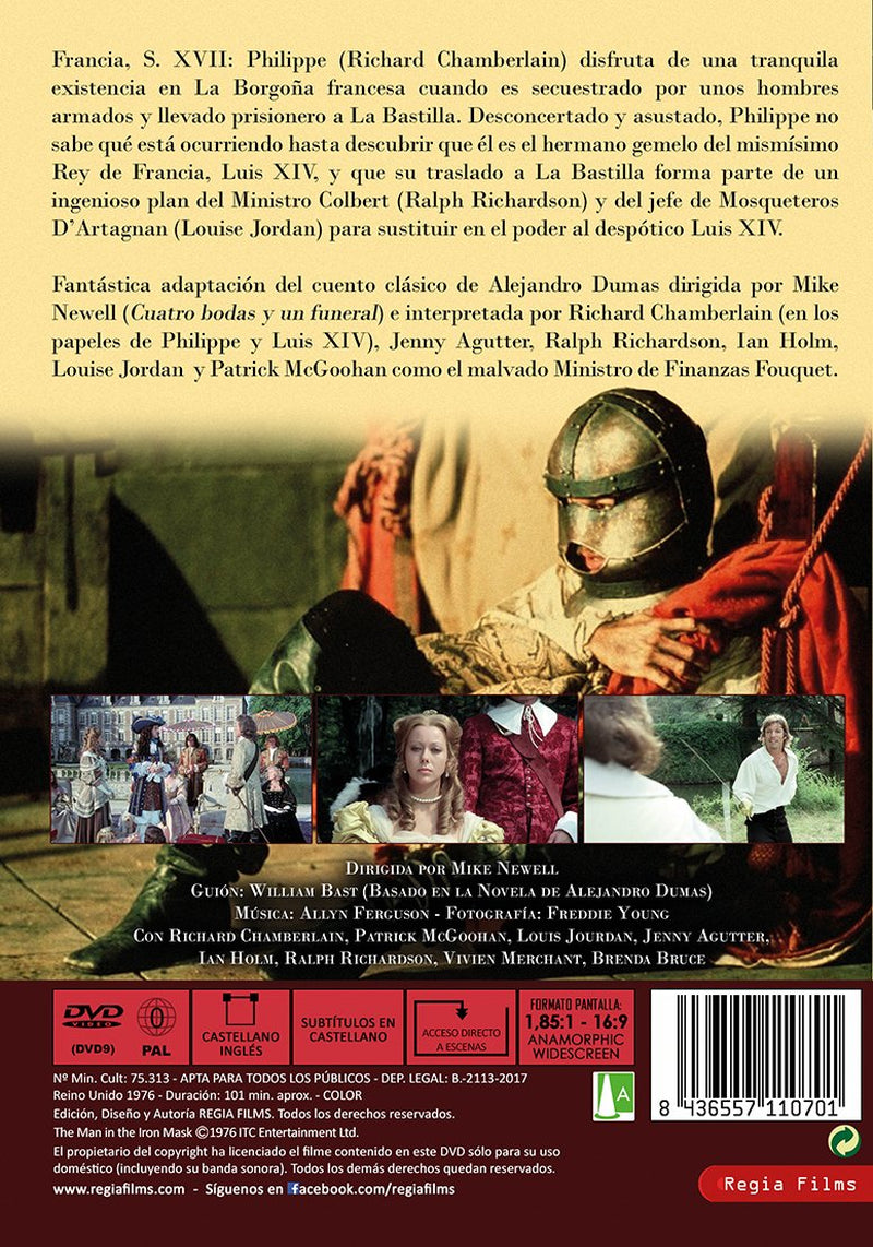 The Man in the Iron Mask (1977) [ NON-USA FORMAT, PAL, Reg.0 Import - Spain ]
