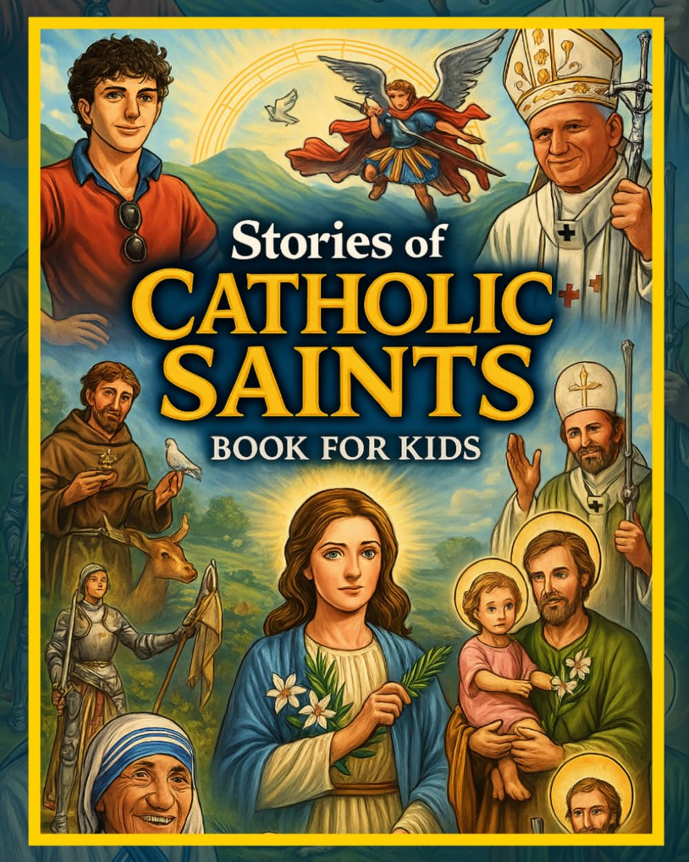 Stories of Catholic Saints Book for Kids: 52 Weeks of Inspiring Stories, Lessons, Coloring Pages, Journaling, Trivia Questions to Help Children Grow ... and Thoughts Toward Our Savior Jesus Christ.