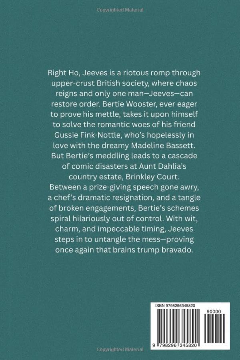 RIGHT HO, JEEVES (LARGE PRINT): LARGE PRINT CLASSICS SERIES
