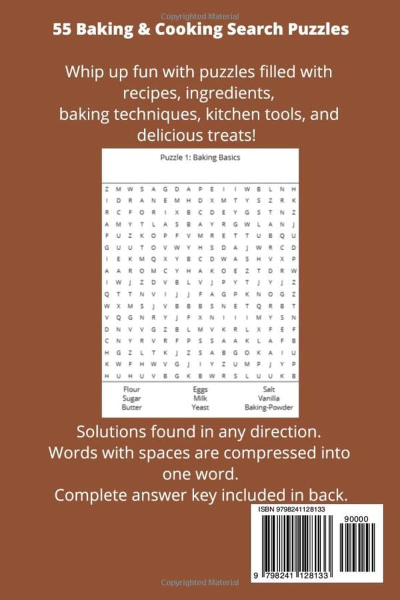 Baking and Cooking Word Search Book: 55 Puzzles Celebrating Recipes, Pastries, Breads & Culinary Arts: 495 Unique Terms for All Ages - Perfect Gift for Bakers, Chefs, Home Cooks & Food Enthusiasts