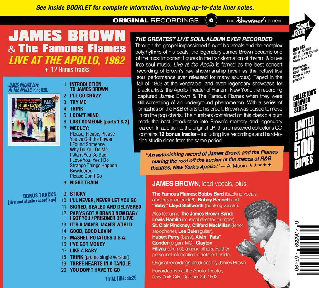 Live At The Apollo 1962 Limited Tracks