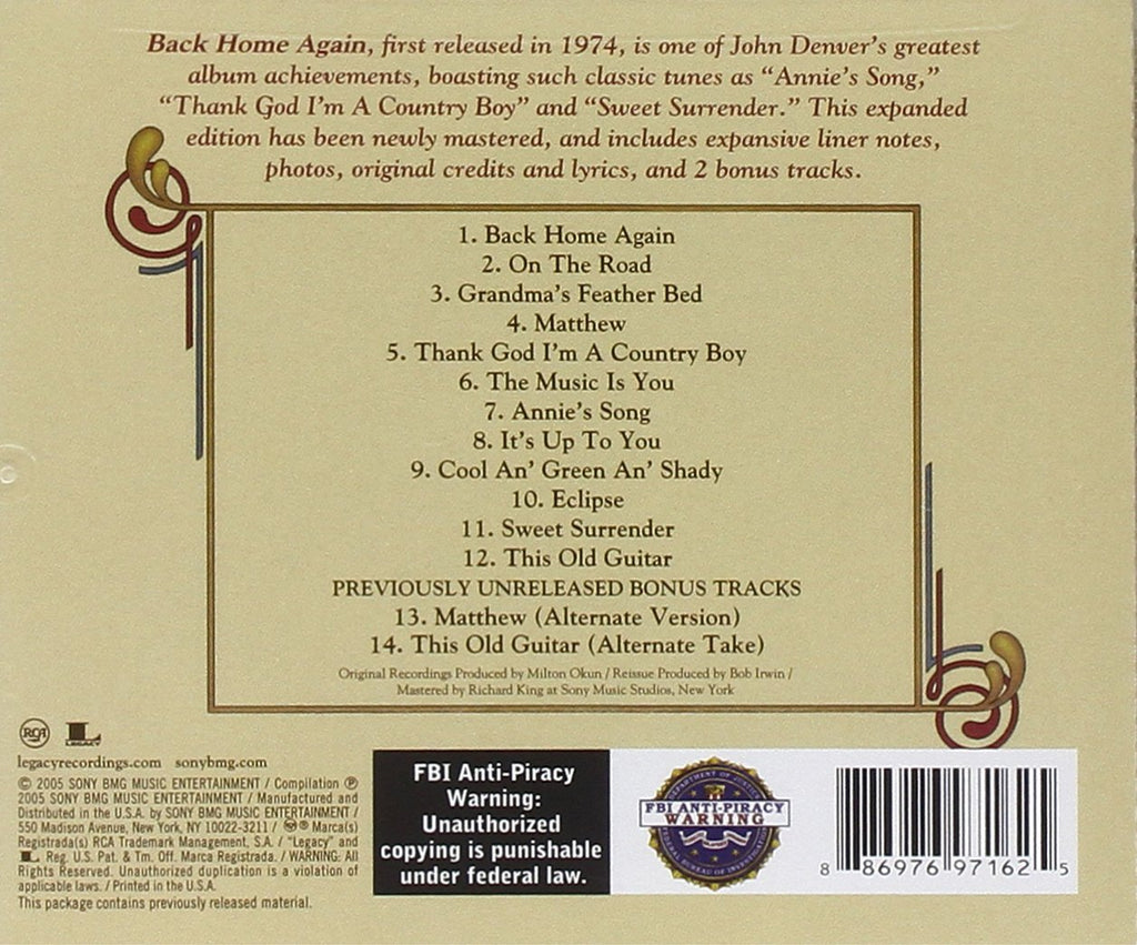 Back Home Again Expanded Edition