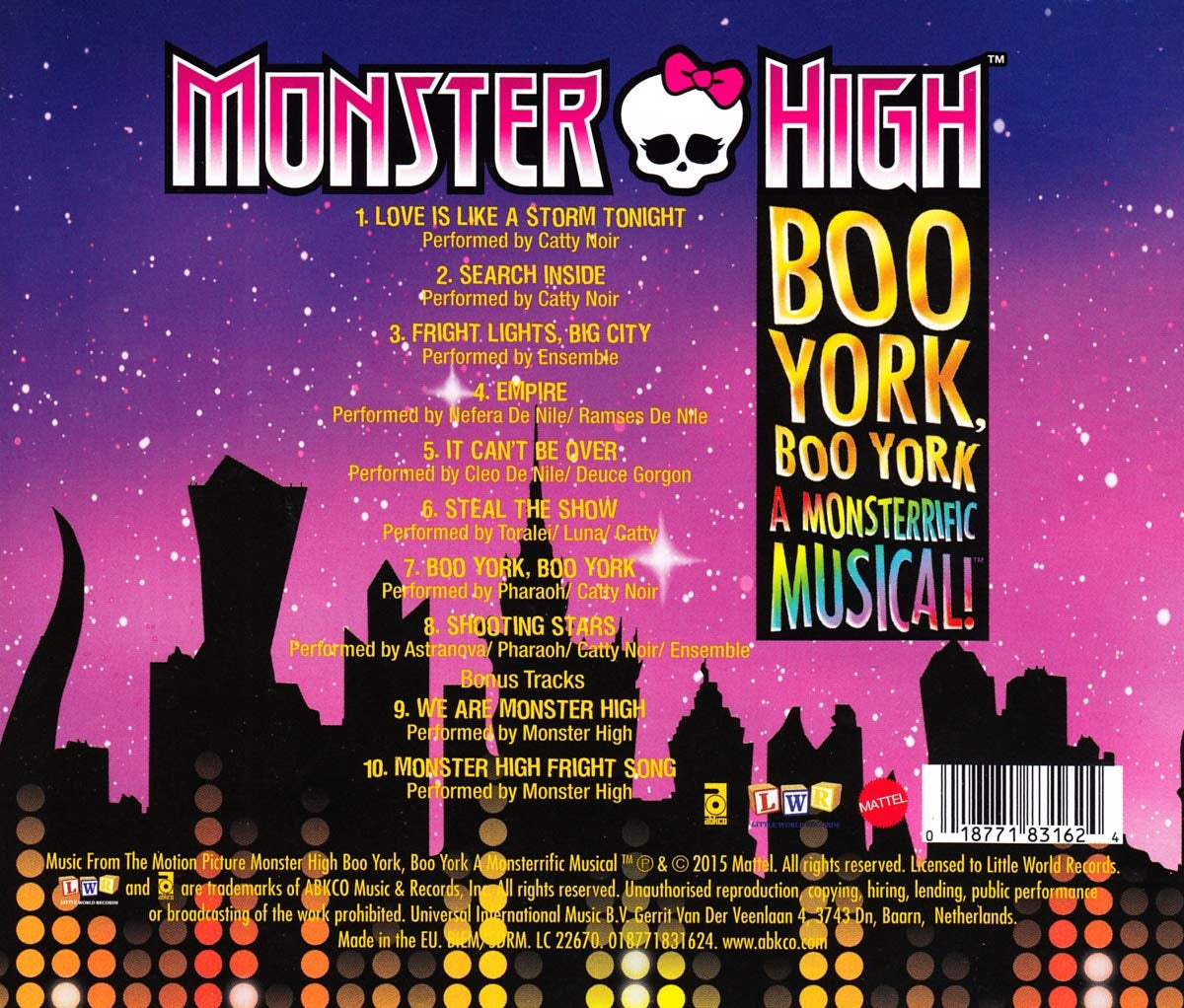 Monster High: Boo York, Boo York Soundtrack