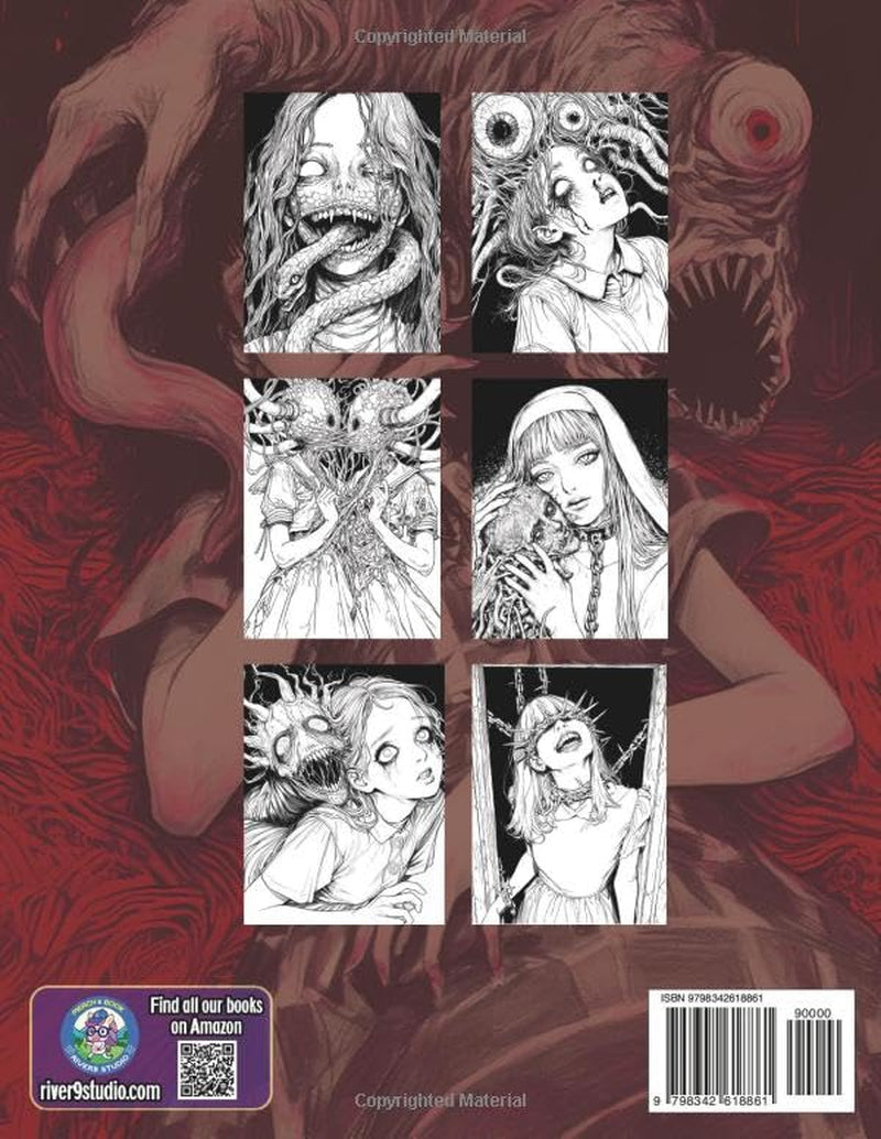 The Horror Coloring Book for Adults: Spine-Chilling Collection of Creepy, Gory, Scary Illustrations for Adults - Gorgeous Gift for Relaxation and Stress Relief (Creepy Horror)