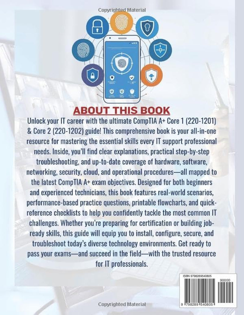 CompTIA A+ EXAM STUDY GUIDE 2025-2027: Master and Pass with Confidence the CORE 1 (220-1201) and CORE 2 (220-1202) V15 Certification