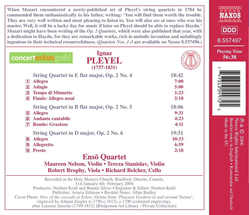 Pleyel: String Quartets Op.2 #4-6