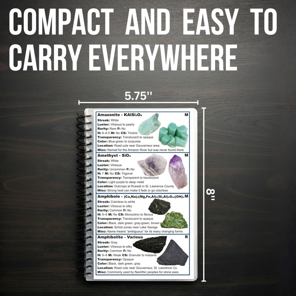 New York Rocks and Minerals Identification Field Guide | Waterproof | Easily Find & Identify New York Rocks, Minerals, Crystals, and Gems | Ideal for Rockhounds, Hikers, Beginners & Kids
