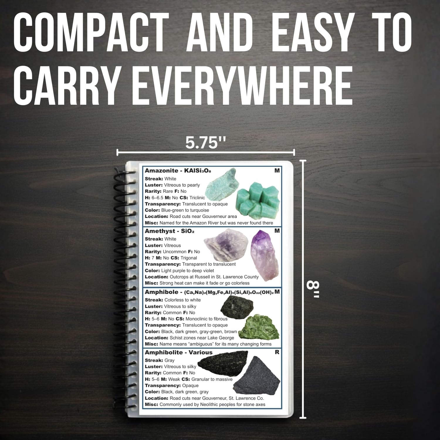 New York Rocks and Minerals Identification Field Guide | Waterproof | Easily Find & Identify New York Rocks, Minerals, Crystals, and Gems | Ideal for Rockhounds, Hikers, Beginners & Kids