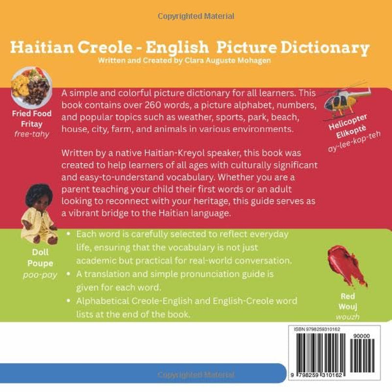 Haitian Creole - English Picture Dictionary: For Kids and Families Learning Together, A Fun Way to Learn Haitian Creole