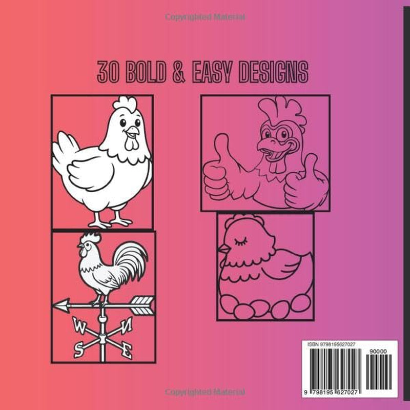 Cluck & Color: Easy and Fun Chicken Coloring Book for Kids Ages 3–8
