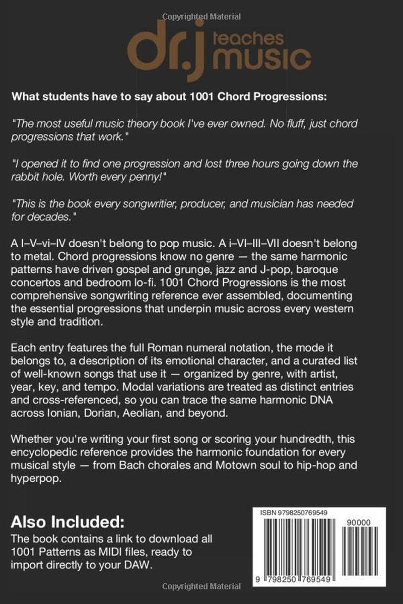 1001 Chord Progressions: An Encyclopedia of Common Chord Progressions in Modern Music (Music Maker Starter Series)