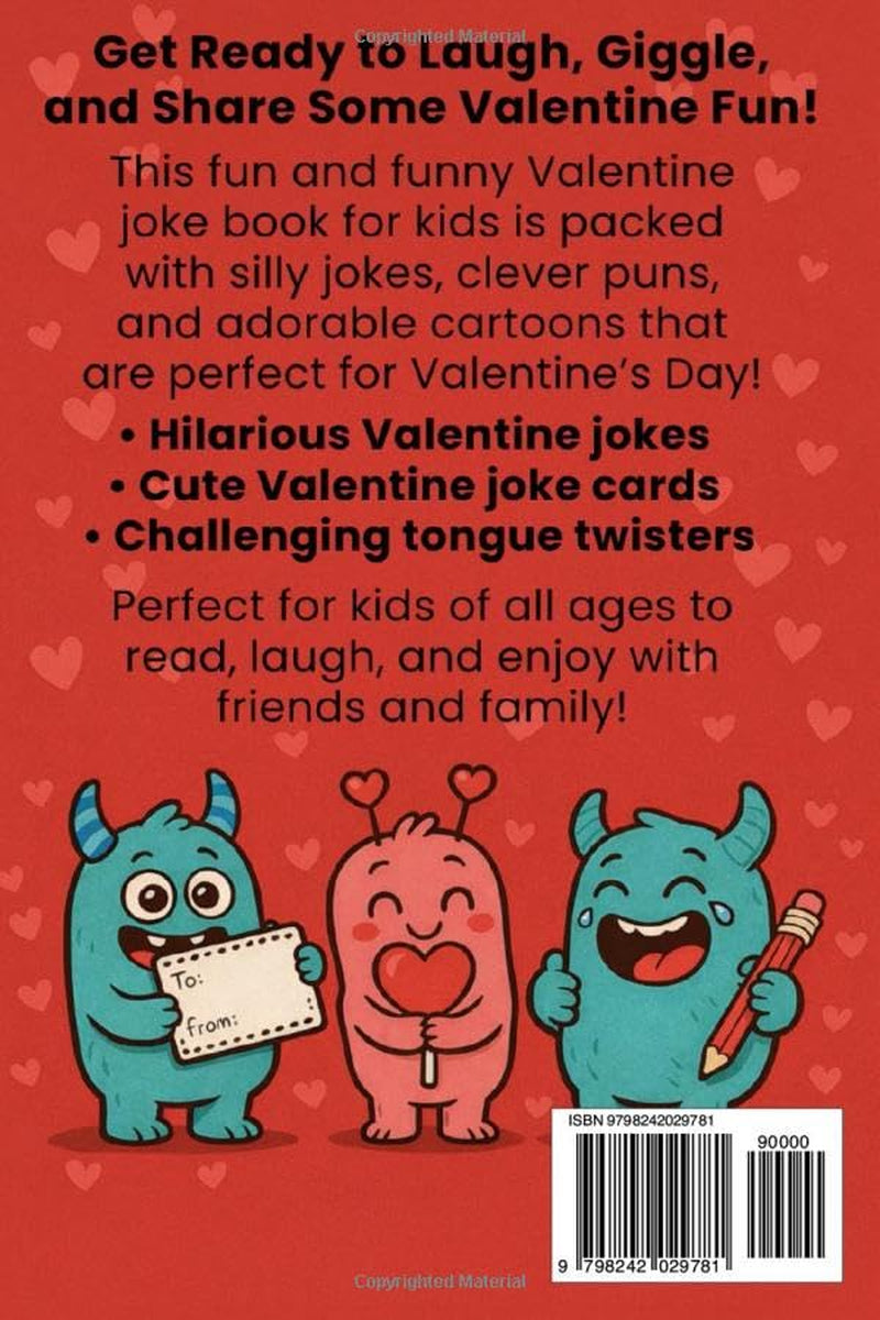 Valentines Day Gifts for Kids: Joke Book: 200 Valentine Laughs, Tongue Twisters, and Easy Word Games for Boys and Girls