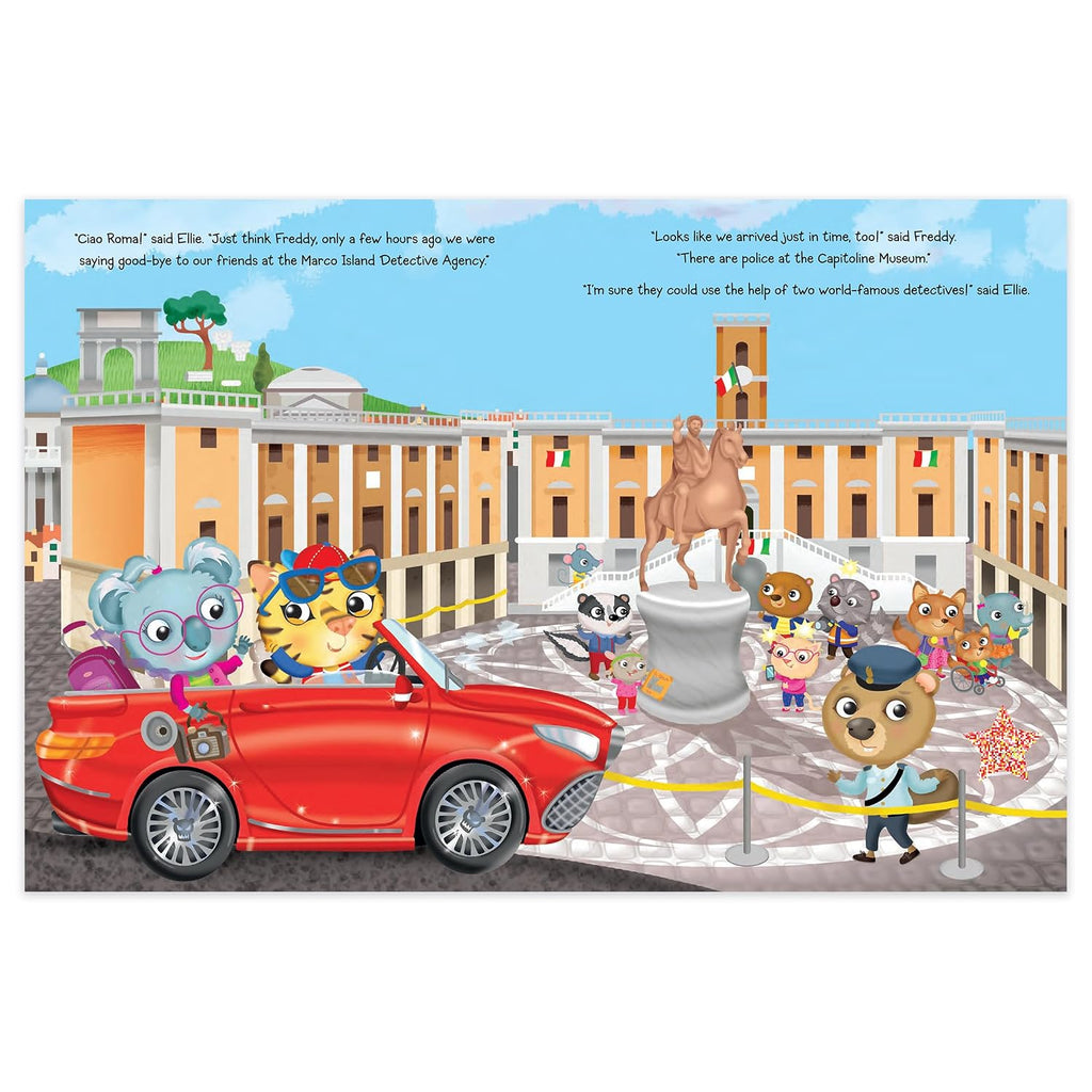 Seek & Find with Freddy and Ellie, 4 Book Set. Includes Dinosaurs, Outer Space, The Case of the Missing Mona Lisa, and The Secret of the Roman Colosseum