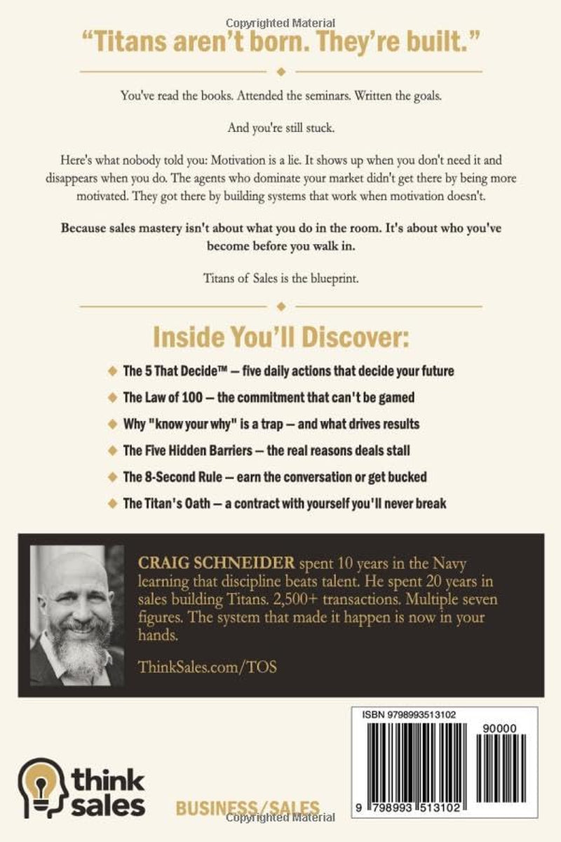 Titans of Sales: Motivation Dies. Systems Don't.