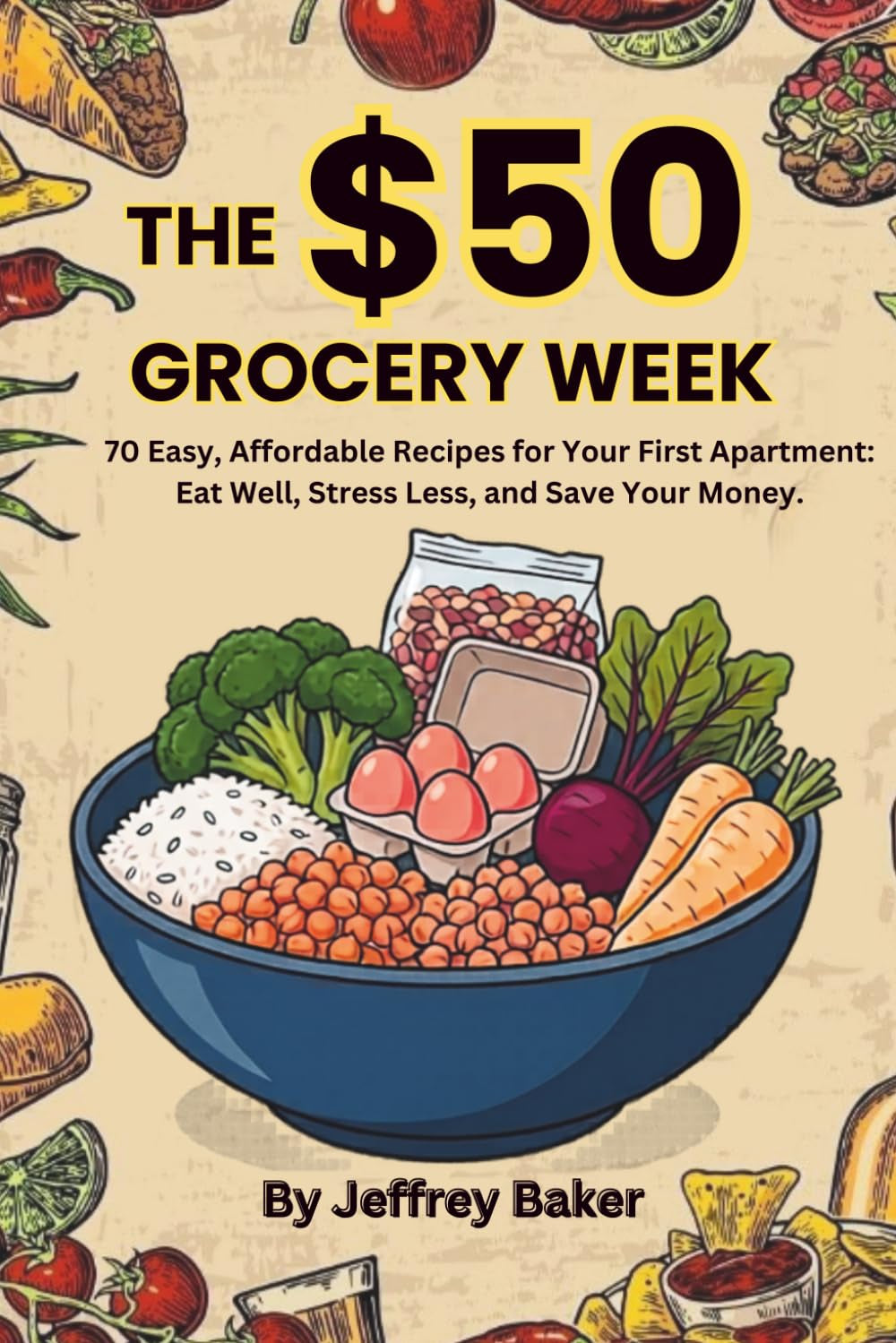 The $50 Grocery Week: 70 Easy, Affordable Recipes for Your First Apartment: Eat Well, Stress Less, and Save Your Money