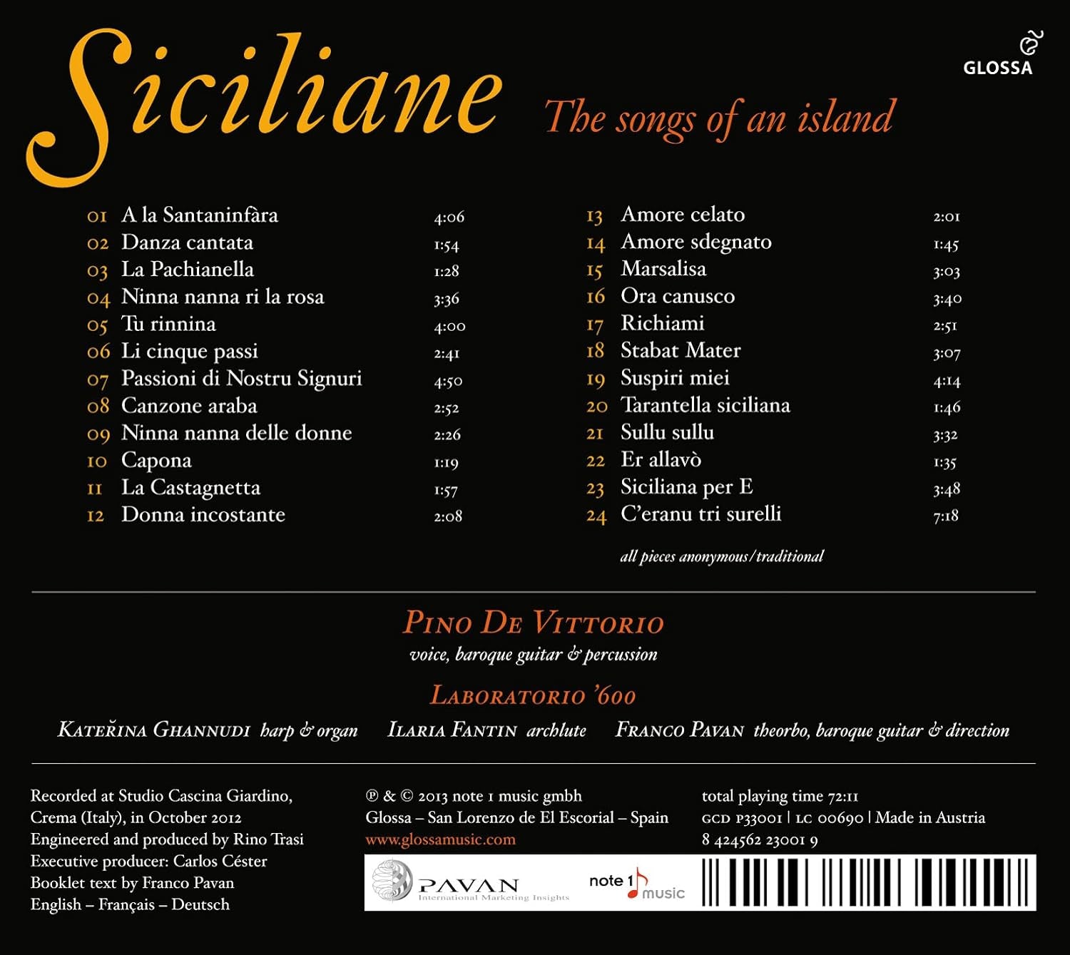 Siciliane - the Songs of An Island