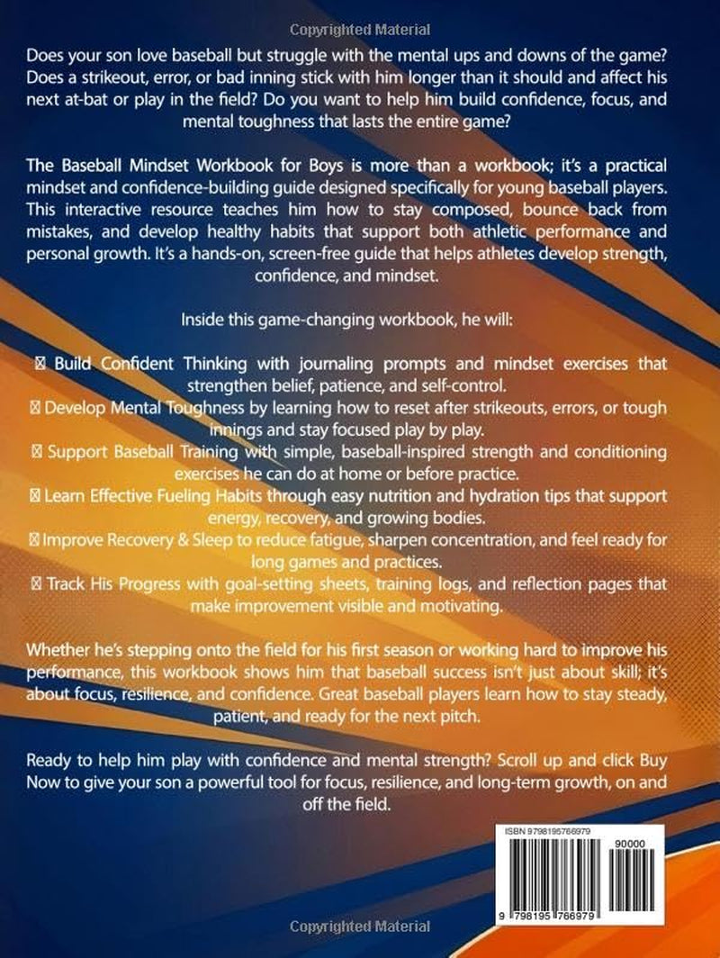 Basketball Mindset Workbook for Boys - Build Confidence, Mental Toughness, and a Strong Mind with Fun Basketball Workouts, Nutrition Tip