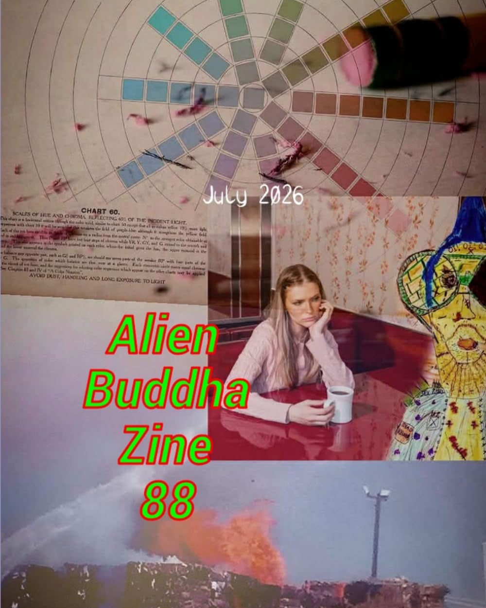 Alien Buddha Zine 88: black and white print