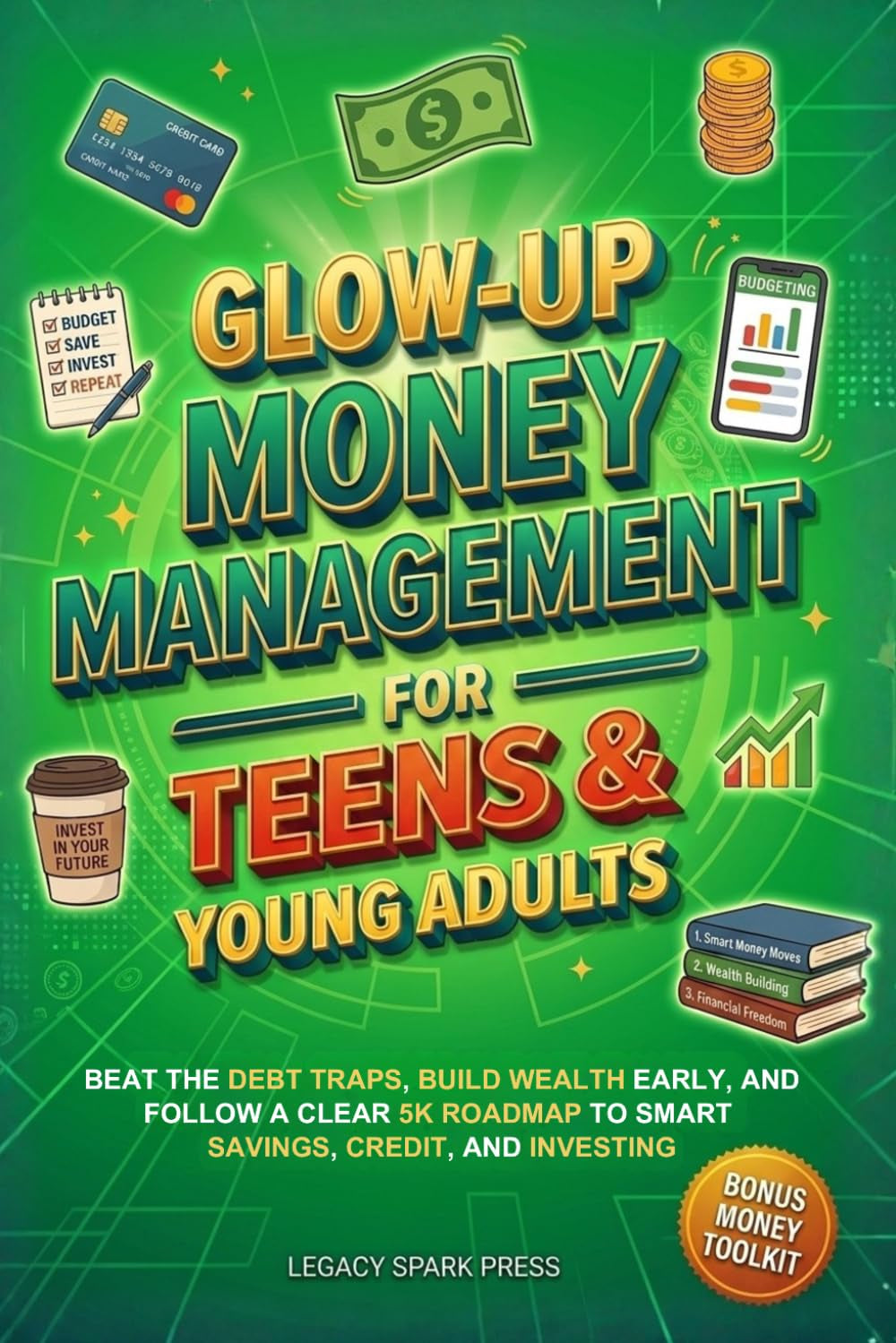 Glow-Up Money Management Skills for Teens & Young Adults: A Game Plan To Beat Debt Traps, Build Wealth Early, and Follow a Clear 5K Roadmap to Smart ... and Investing (Glow-Up Life Skills for Teens)