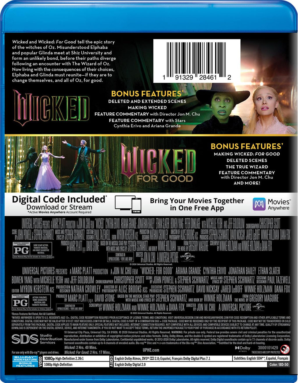 Wicked 2-Film Collection (Blu-ray + Digital)
