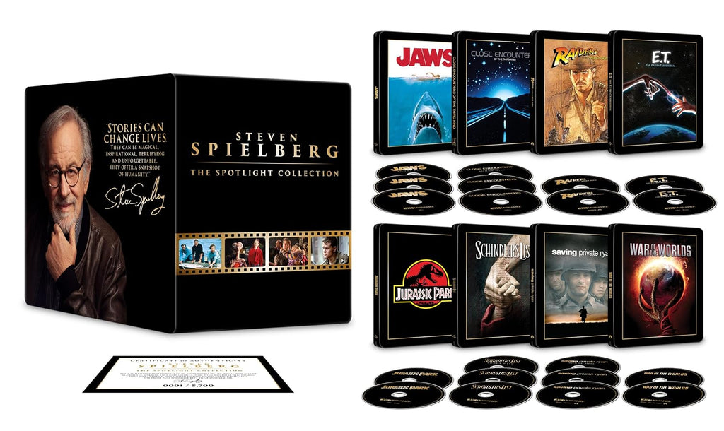 Steven Spielberg: The Spotlight Collection - Limited Edition Steelbook Library Case [4K Ultra HD + Blu-ray + Digital]