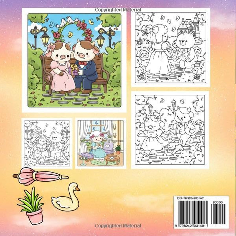 Regency Cuties: Cute and Cozy Coloring Book Valentine’s Love Moments with Adorable Animals and Comfy, Heartwarming Romantic Vibes for Relaxation and Stress Relief for Adults and Teens
