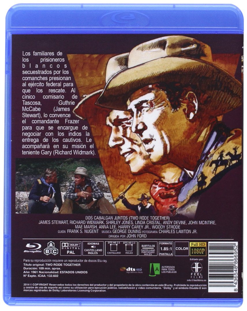 Two Rode Together (1961) ( 2 Rode Together ) [ Blu-Ray, Reg.A/B/C Import - Spain ]