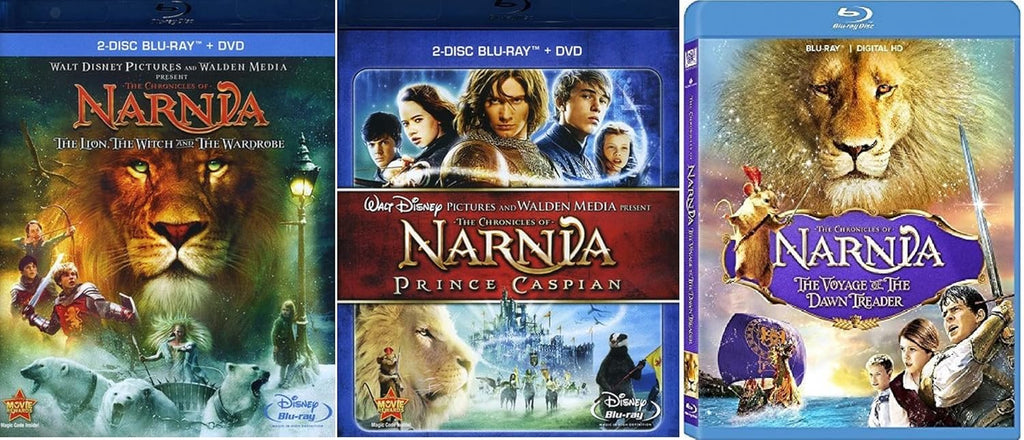 The Chronicles of Narnia Trilogy 1 2 3 (3 Blu Ray SET, WS) Includes Glossy Print Narnia Art Card