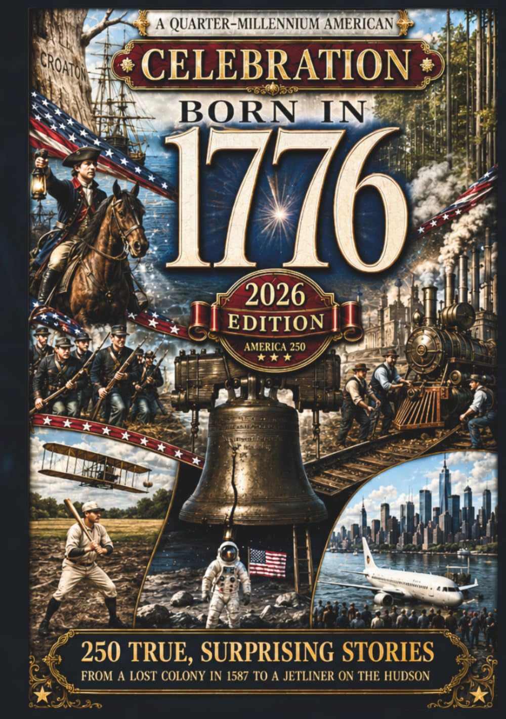 Born in 1776: A Quarter-Millennium American Celebration: 250 True, Surprising, Half-Forgotten Stories, Told in the Order They Happened - From a Lost Colony in 1587 to a Jetliner on the Hudson