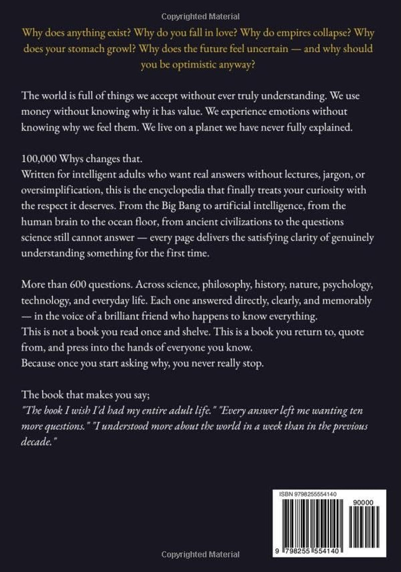 100,000 Whys Book for Adults: The Ultimate Encyclopedia for the Curious Adult