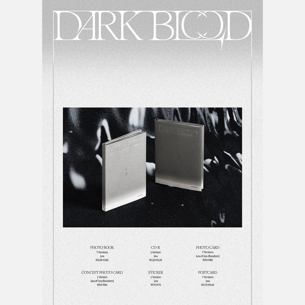 ENHYPEN DARK BLOOD ENGENE / Random Ver. Photobook R + Photocard + Sticker + Postcard + Gift
