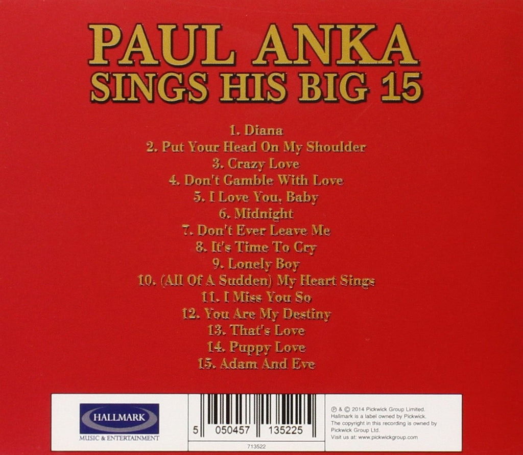 Paul Anka's Sings His Big 15