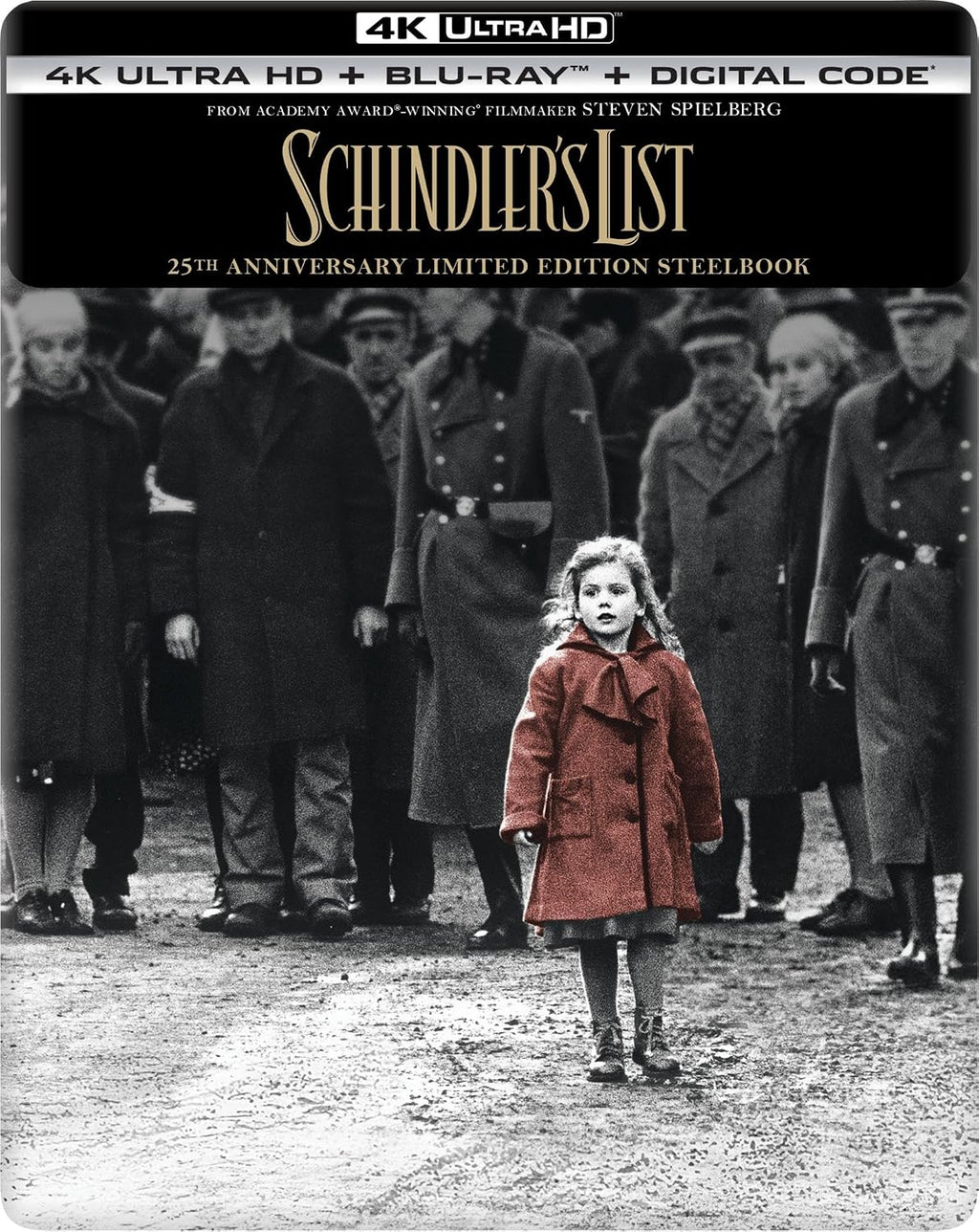 Schindler's List - 25th Anniversary Limited Edition Steelbook 4K Ultra HD + Blu-ray + Digital