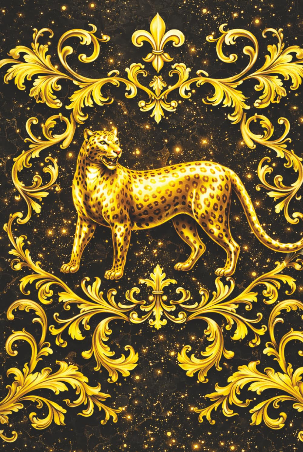 365-Day Journal - A Year of Thoughts: Black and Gold Leopard - Baroque-Style Pattern Cover Design | Lined Pages for Daily Notes and Reflections — With ... Gift for Someone Who Has Everything