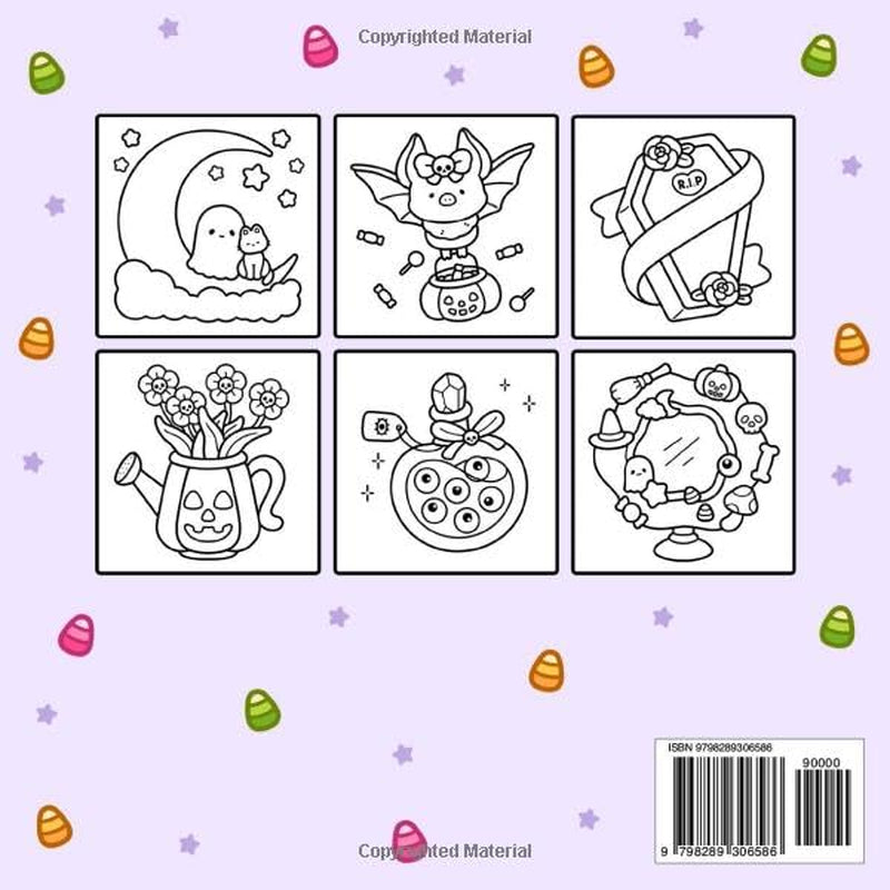 Spooky Art: Cozy Vibes Coloring Book Featuring Cute Doodles, Spooky Stuff, and Cuddle Characters for Relaxation and Stress Relief Fun (Easy & Bold)
