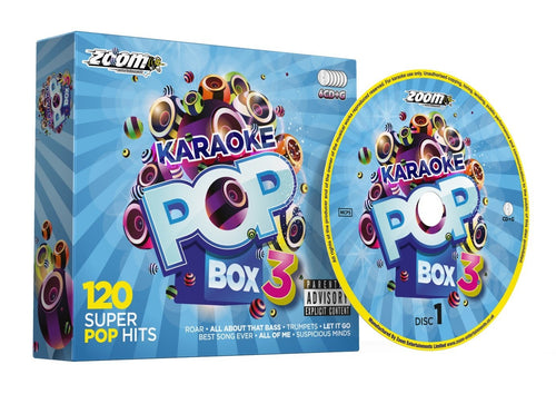 Zoom Karaoke Pop Box 3 Party Pack - 6 CD+G Box Set - 120 Songs Explicit Lyrics