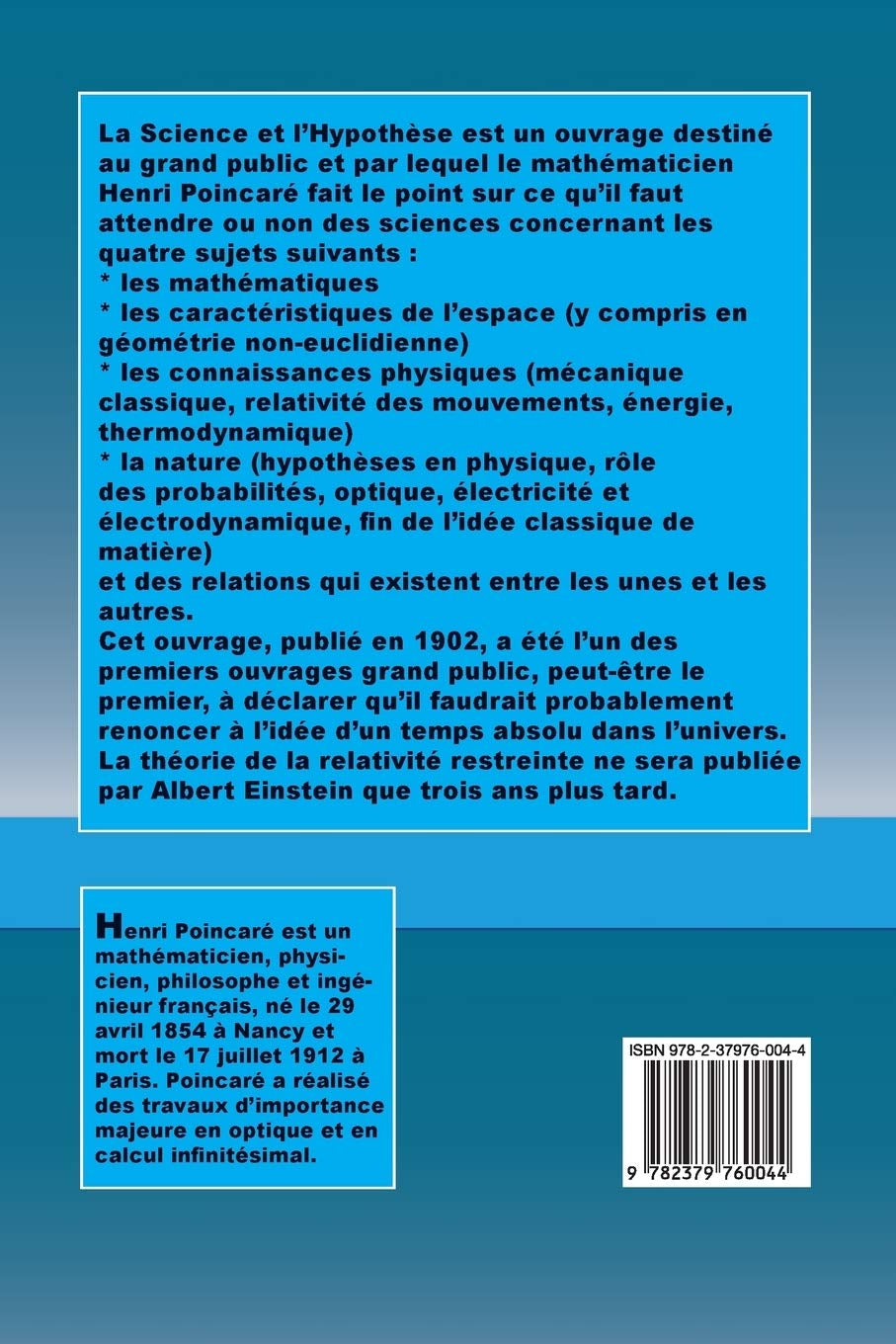 La Science et l'Hypothèse (French Edition)