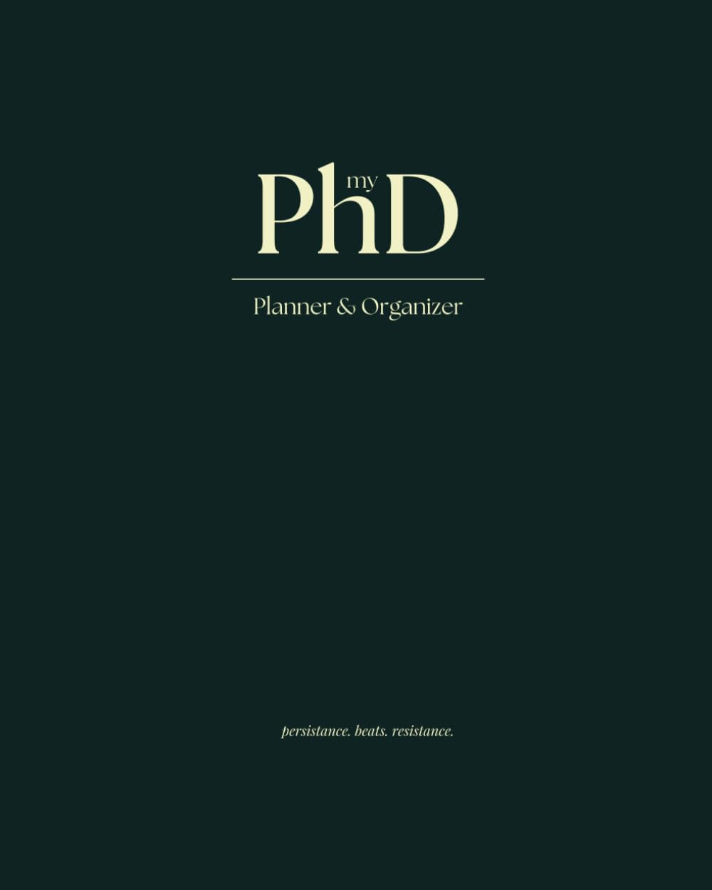 my PhD Planner & Organizer