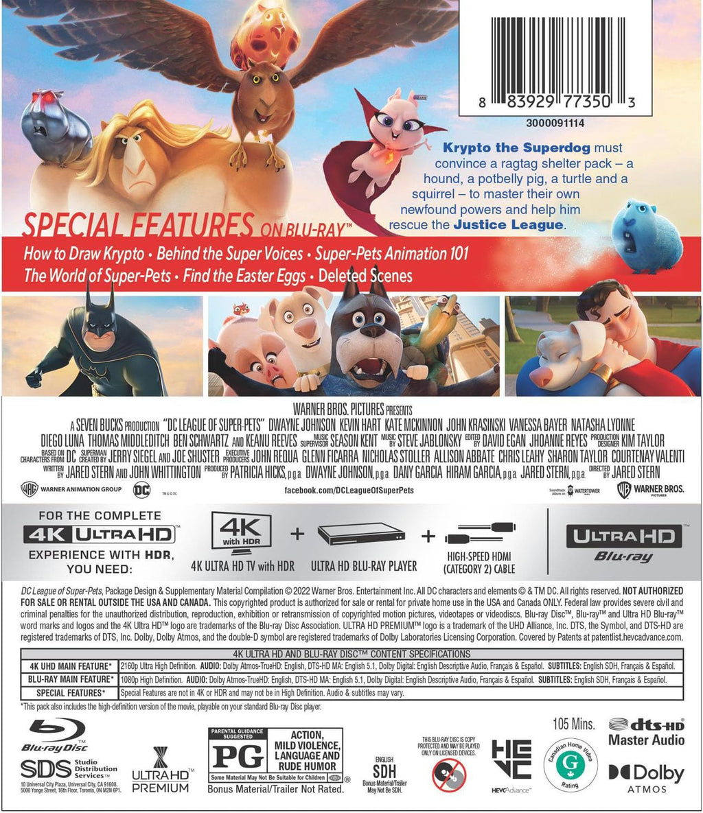 DC League of Super-Pets (4K Ultra HD + Blu-ray)