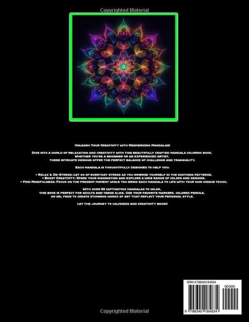 80 Mandala Designs for Adults and Children Coloring Book