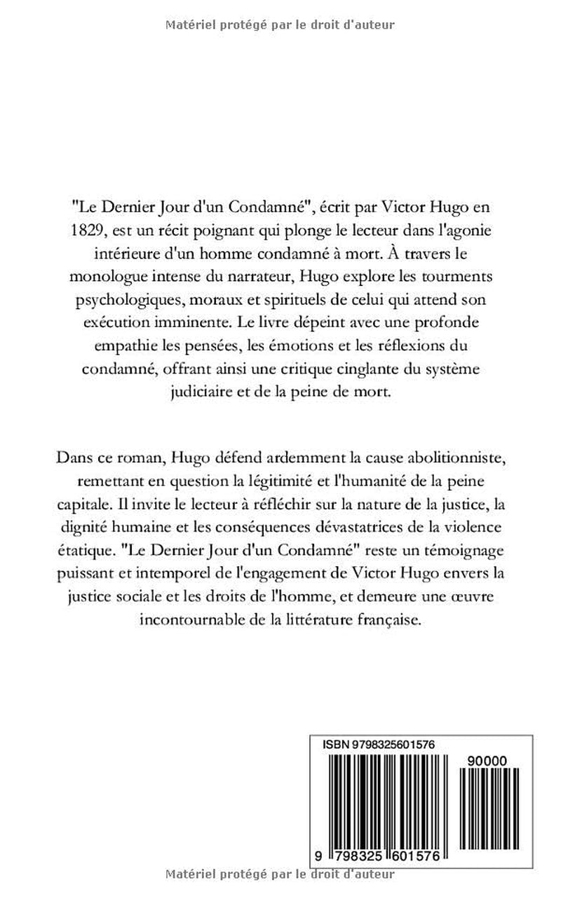 Le Dernier Jour d'Un Condamné (French Edition)