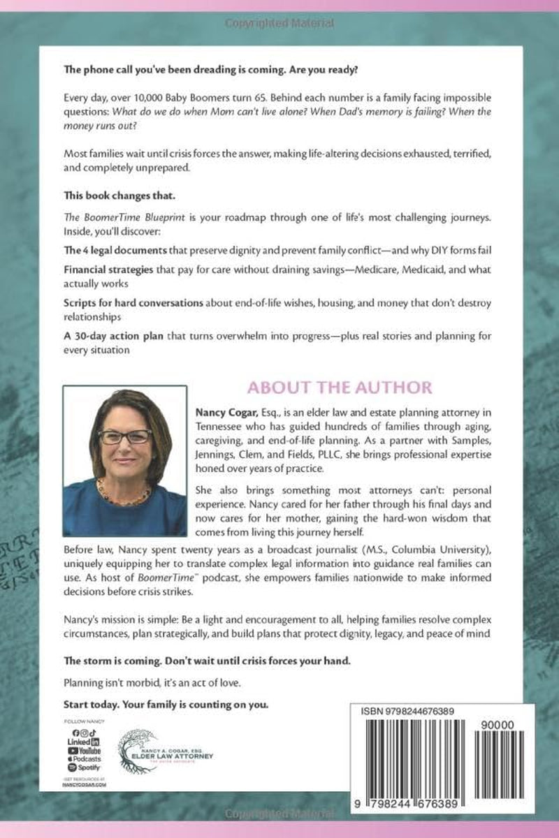 BoomerTime™ Blueprint: A Compassionate Guide to Aging, Caregiving, and What Every Family Needs to Know Before It Becomes a Crisis