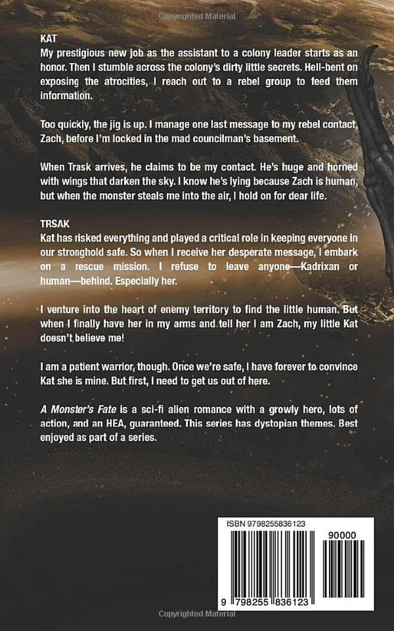 A Monster's Fate: A Sci Fi Alien Romance (Kadrixan Mates)