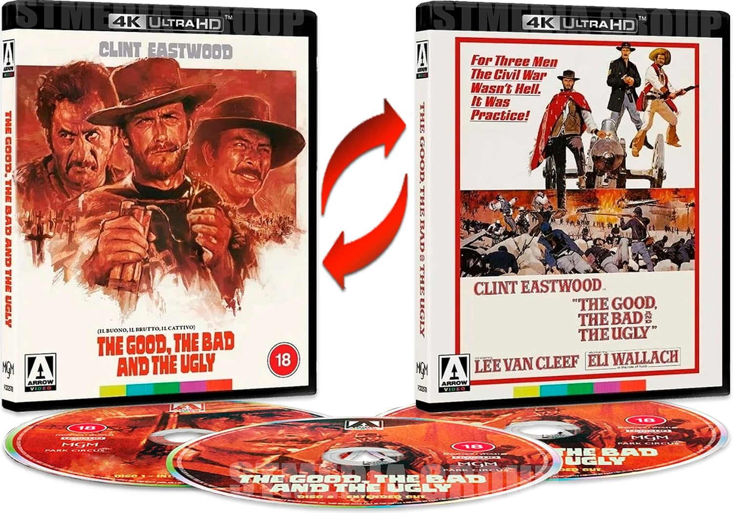 The Good, the Bad and the Ugly (1 Movie, 2 Cuts / Reversible Cover / Bonus Features) [4K UHD + Blu-ray] [Region Free]