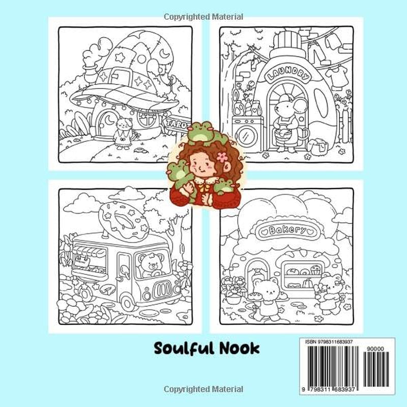 Lovely Corner: A Fun & Easy Coloring Book for Adults and Teens Showcasing the Sweet Daily Life of Cozy Shops for Relaxation and Stress Relief